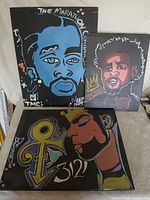 All three canvases grouped for size and style reference