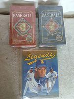 Two sealed Donruss wax boxes and one sealed Legends magazine