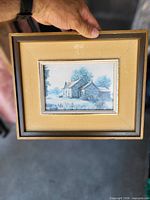 Front view of framed print showing image, mat, and frame