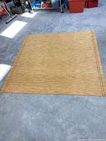 Full view of bamboo mat laid flat on floor