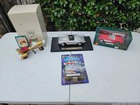 All four vehicle models displayed on table