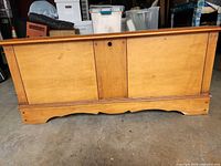 Front view of cedar-lined hope chest