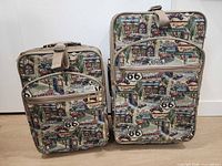 Both Pioneer Express Route 66 suitcases front view