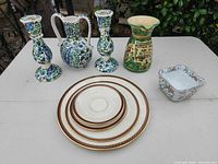 All nine items arranged on table