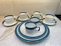 Group shot of cups, saucers and plates