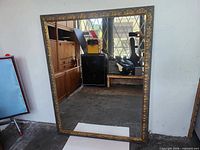 Front view of mirror showing full frame and glass