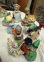Group view of most figurines on tabletop