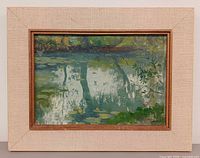 Framed oil painting full view