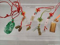All five corded pendants arranged side-by-side