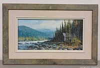 Framed oil painting full view