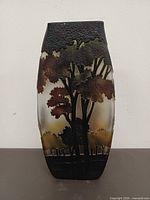 Front view of cameo glass vase
