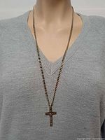 Necklace worn on mannequin full view