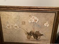 Full view of framed orchid print