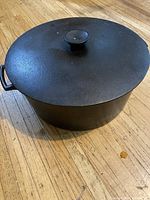 Dutch oven with lid on
