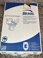 Front of Bemis box showing product name and easy-clean feature