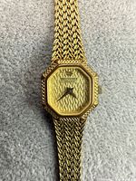 Close-up of watch face and bezel