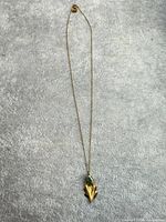 Full view of necklace showing chain length and pendant