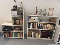 Both shelving units front view