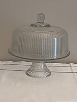 Complete cake stand with dome assembled
