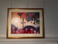 Framed print centered on wall showing image, mat and frame