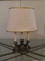Full view of lamp with shade