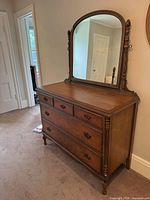 Front view dresser with mirror