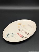 Top view of stoneware oval platter