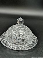 covered crystal dish assembled