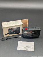 Camera, box and manual grouped together