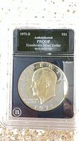 Obverse of slabbed 1971-S Eisenhower proof dollar