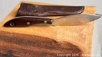 Knife and sheath overall view