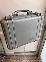 Front view of grey Pelican ProCase showing full exterior and size