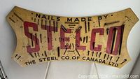 Full view of curved Stelco nail sample board