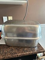 Lagostina aluminum roaster assembled with lid