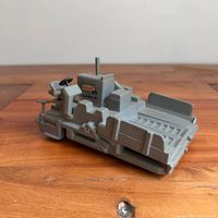 Front angled view showing overall toy paver
