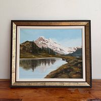 Full view of framed painting on wall