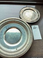 Top view of both sterling plates