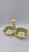 overall view of two-section dip server showing bowls and handle