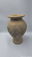 Full view of terracotta vase front