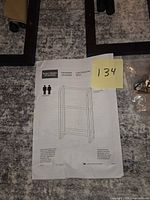Instruction manual showing product diagram and lot number note