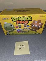 Front of sealed Bumper Dino box showing branding and character graphics