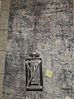 Full pendant light with chain, downrod, canopy and cage