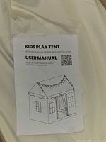 user manual on folded tent fabric