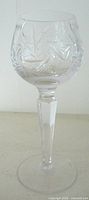 Full view of crystal hock wine glass