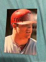 Full view of signed Mike Trout photograph