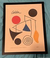 Full view of framed Alexander Calder lithograph
