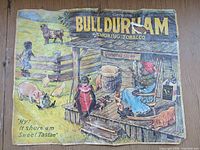 Full view of Bull Durham poster showing overall scene and condition