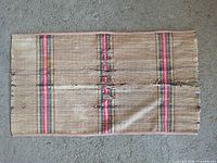 Full view of entire rug showing size, pattern and wear
