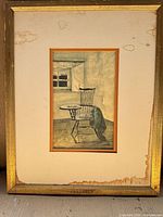 Full view of framed print showing image, mat, and frame