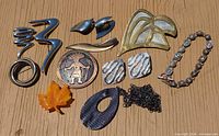 All 11 jewelry pieces laid out for overview